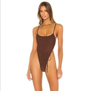 FRANKIES BIKINI’S X REVOLVE Croft One Piece in Koa Brown SOLD OUT ONLINE